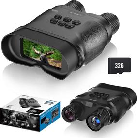 img 4 attached to 🔍 Advanced Digital Night Vision Binoculars: Ideal for Complete Darkness, Hunting, Spy, and Surveillance with Included 32GB Memory Card and Impressive 1300ft Infrared Range