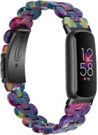 wongeto совместим с ремешками fitbit luxe/luxe se для женщин и девочек логотип