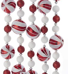 img 1 attached to 🎄 Kurt S. Adler H9563 Garland: Timeless Red/White Holiday Decoration