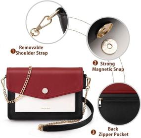 img 2 attached to 👜 Women's Crossbody Handbags & Wallet Sets with Multiple Interior Pockets