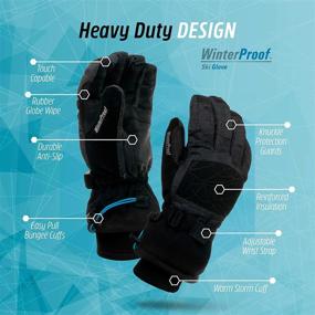 img 2 attached to 🧤 Ultimate Winter Shield: Neoprene Waterproof Winter Gloves for Men - A Must-have Addition to Your Gloves & Mittens Collection