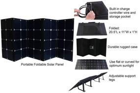 img 2 attached to 🌞 A portable and foldable AIMS Power 130W Solar Panel - Conveniently charges batteries on-the-go!