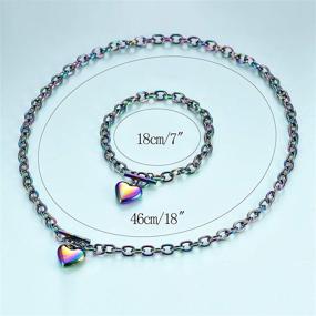 img 2 attached to MYNENEY Initial Bracelet Neckalce Stainless Girls' Jewelry