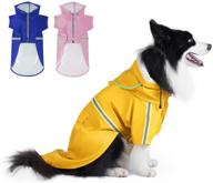 🌧️ stay dry in style: waterproof hooded dog raincoat with reflective strip & leash hole for large dogs логотип