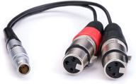 🔌 шогун монитор/рекордер: аудио-входной кабель lemo-3-pin xlr разветвитель на два 3-контактных xlr логотип
