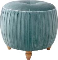 emerald helena velvet small round ottoman by new pacific direct - ottomans & cubes logo