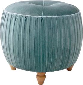 img 3 attached to Emerald Helena Velvet Small Round Ottoman by New Pacific Direct - Ottomans & Cubes