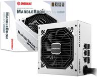 блок питания enermax marblebron 850w white: эффективный и бесшумный источник питания с 80 plus bronze сертификацией, полумодульным дизайном, компактным размером, черными плоскими кабелями и 5-летней гарантией. логотип