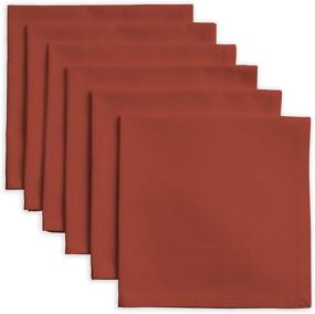img 4 attached to Set of 6 Calicot Reusable Napkins - 100% Soft Cotton, Ideal for Family Dinners, Weddings, Cocktails, Kitchen, Home Use (Rooibos Tea, 16x16 Inches)