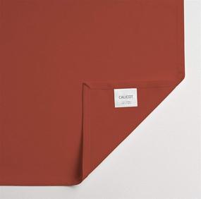 img 1 attached to Set of 6 Calicot Reusable Napkins - 100% Soft Cotton, Ideal for Family Dinners, Weddings, Cocktails, Kitchen, Home Use (Rooibos Tea, 16x16 Inches)