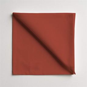 img 2 attached to Set of 6 Calicot Reusable Napkins - 100% Soft Cotton, Ideal for Family Dinners, Weddings, Cocktails, Kitchen, Home Use (Rooibos Tea, 16x16 Inches)