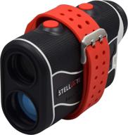 stellate golf rangefinder with slope, precision laser range finder, 6x magnification, 500-600 yard distance, flag lock, jolt, slope adjustment technology, accurate to within +/-1 yard logo