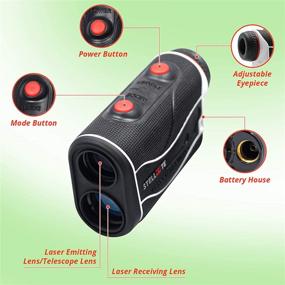 img 1 attached to STELLATE Golf Rangefinder with Slope, Precision Laser Range Finder, 6X Magnification, 500-600 Yard Distance, Flag Lock, Jolt, Slope Adjustment Technology, Accurate to within +/-1 Yard