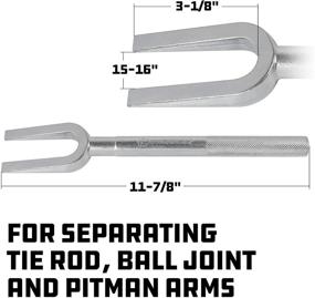 img 3 attached to 💪 Powerbuilt 648468 Инструмент для снятия шаровой опоры и тяги рулевой трапеции - серебристый, 15/16 дюйма.