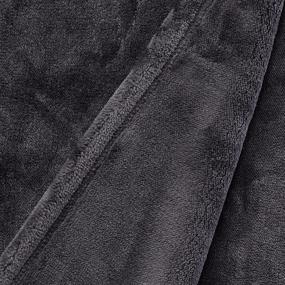 img 2 attached to Deluxe Comfort: Vellux Sheared Mink King Blanket in Elegant Charcoal Grey