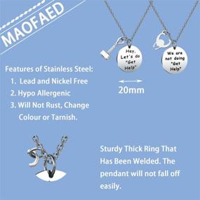 img 3 attached to 🤝 MAOFAED Friendship Gift - Friendship Jewelry for Best Friends - Perfect Gift for Friends - Let's Do Get Help