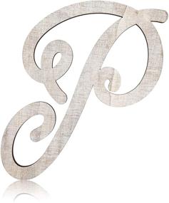 img 4 attached to 🔠 Rustic Wooden Monogram Letters - Letter P - Ideal for Crafts and Rustic Home Decor (13 inches)