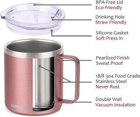 img 3 attached to 🌞 SUNWILL Insulated Tumbler: Durable Stainless Steel, Reusable & Keeps Drinks Hot/Cold