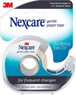 🩹 nexcare gentle paper first aid tape: easy tear, 1 roll with dispenser logo