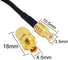 img 2 attached to 🔍 Enhanced 1090MHz Antenna: onelinkmore MCX Plug Connector 2.5dbi Gains ADS-B Aerial with Magnet Base & RG174 1M Cable + MCX Female to SMA Male Adapter