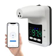 🌡️ no-contact infrared wall mount forehead thermometer with bluetooth: accurate instant readings for schools, offices, and businesses with fever alarm logo