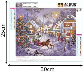 img 2 attached to 🎨 InnLife DIY 5D Diamond Painting Kit: Snow & Surrey, Rhinestone Embroidery Cross Stitch Arts & Craft for Christmas Home Wall Décor