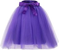 👗 zcaynger fluffy ribbon girls' clothing and skirts & skorts with 4-layer dancing design logo