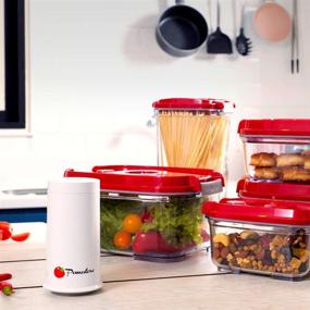 img 2 attached to 🍅 Pomodoro Food Storage Vacuum Seal Containers: Preserve Food Longer with Automatic Vacuum Sealer Pump (5-Piece + Pump)