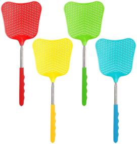 img 4 attached to 🪰 STUHAD Heavy Duty Retractable Fly Swatters Set - Durable Telescopic Extendable Stainless Steel Handles for Home, Classroom, Office - 4 Pcs, 4 Colors