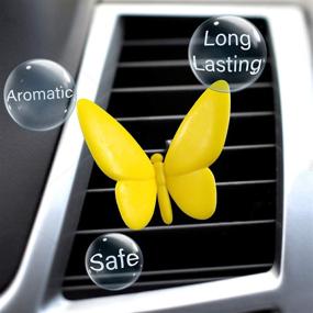 img 3 attached to 🦋 Hicocool Car Air Freshener Vent Clip: Butterfly Automotive Freshener with GOLDER SANDS Scent - Pack of 1