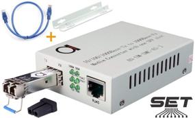 img 4 attached to 🔌 LC Single Mode Gigabit Fiber Media Converter - With 20 km (12.42 miles) LC SFP - LC to UTP Cat5e Cat6 10/100/1000 RJ-45 - Auto Sensing for Gigabit or Fast Ethernet Speed - Jumbo Frame & LLF Support