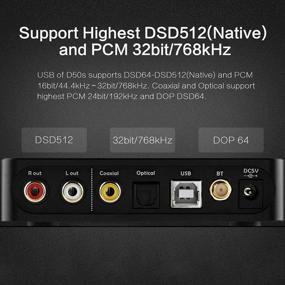 img 1 attached to Topping D50s Hi-Res Audio DAC Bluetooth 5.0 Декодер - ES9038Q2M XMOS XU208, DSD512 PCM 32Bit / 768Khz LDAC Версия, OPA1612 USB/Opt/Coax Вход с пультом дистанционного управления (Серебро)