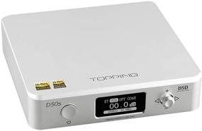 img 4 attached to Topping D50s Hi-Res Audio DAC Bluetooth 5.0 Decoder - ES9038Q2M XMOS XU208, DSD512 PCM 32Bit / 768Khz LDAC Version, OPA1612 USB/Opt/Coax Input with Remote (Silver)