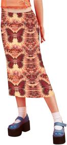 img 1 attached to Womens Bohemian Stylish Dailywear E1 Orange Women's Clothing for Skirts