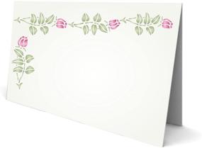 img 2 attached to 🌹 Classic Flower Border Stencil, 7.5 x 1.5 inch - Rose Bud Template for Painting Walls with Flowers