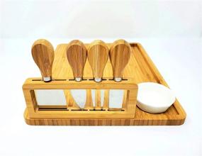 img 2 attached to Cheese Board Set with Knives