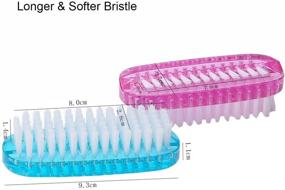 img 3 attached to 🧼 Nail Brush Set: 4-Piece Fingernail Cleaning Hand Brushes for Effective Scrubbing and Hand Washing