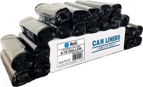 img 4 attached to Reli. Black Trash Liners 6-10 Gallon Capacity (1000 Count, Bulk) - Premium 10 Gallon Garbage Bags for 6, 7, 8 Gallon Bins