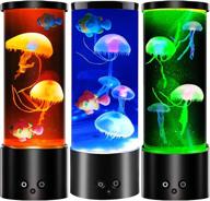 🎁 jellyfish lava lamp: 16 colors changing mood light gift with usb - perfect home decoration for kids, men, and women логотип