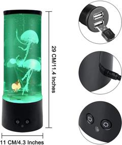 img 3 attached to 🎁 Jellyfish Lava Lamp: 16 Colors Changing Mood Light Gift with USB - Perfect Home Decoration for Kids, Men, and Women