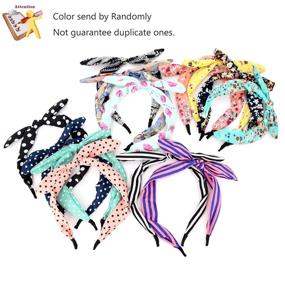 img 2 attached to 6 Pcs Colorful Fashion Floral Polka Dot Stripe Headbands for Women and Girls - Lovely Ears Hairbands