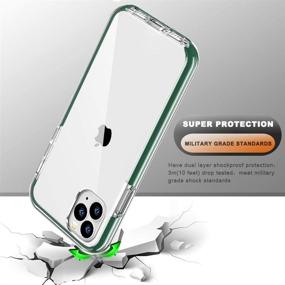 img 2 attached to 📱 COOLQO iPhone 11 Pro Max Case + 2 x Tempered Glass Screen Protector Bundle - Clear 360 Full Body Coverage, Hard PC+Soft Silicone TPU 3in1 Shockproof Protective Phone Cover (Green)