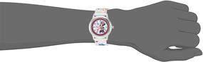 img 3 attached to Minnie Mouse Disney Girls Stainless Steel Watch with Nylon Strap, White, Size 15 (Model: WDS000163) - Analog-Quartz Movement