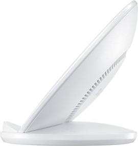 img 2 attached to Samsung Qi Certified Fast Charge Wireless Charging Pad Stand - Supports Wireless Charging On Qi Compatible Smartphones - White