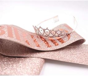 img 2 attached to 🎂 Rose Gold Birthday Bitch Sash & Rhinestone Tiara Kit: Glittery Birthday Party Favors and Gifts