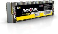 🔋 rayovac d batteries, high performance ultra pro alkaline d cell batteries (pack of 6) logo