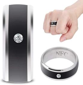 img 3 attached to 💍 Смарт-кольцо: беспроводная зарядка, водонепроницаемость и универсальная носка - NFC магическое устройство для мобильных телефонов (размер 11)