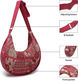 img 2 attached to 👜 Сумка через плечо OPQRSTU для женщин - модная сумка хобо с кошельком