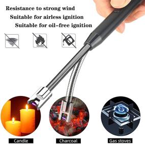 img 3 attached to GuangTouL Candle Lighter: USB Rechargeable Arc Lighter with LED Power Display – Ideal for Candles, BBQ, Gas Stoves, Fireworks, and More!