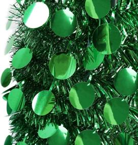 img 3 attached to 🎄 5ft Collapsible Christmas Tree - Green Tinsel Coastal Christmas Tree for Holiday Decorations - Aytai